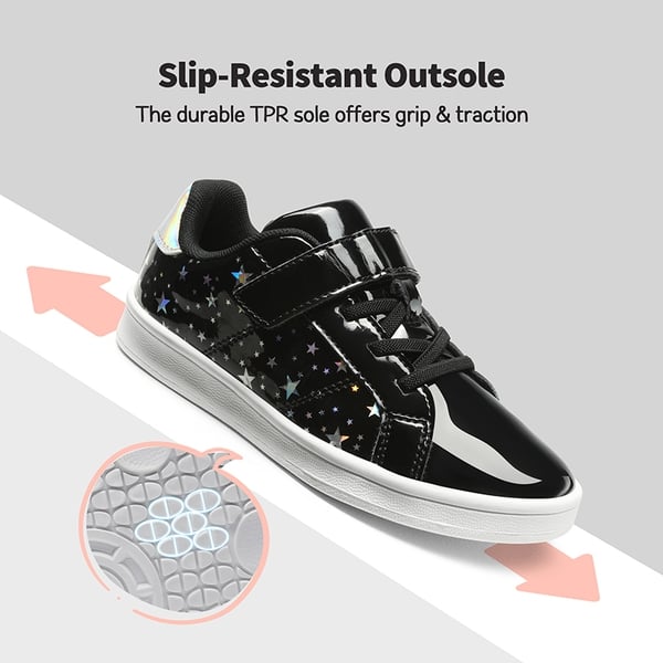[Storybook DiscoStar] Shiny Star Pattern Sneakers - BLACK - 3